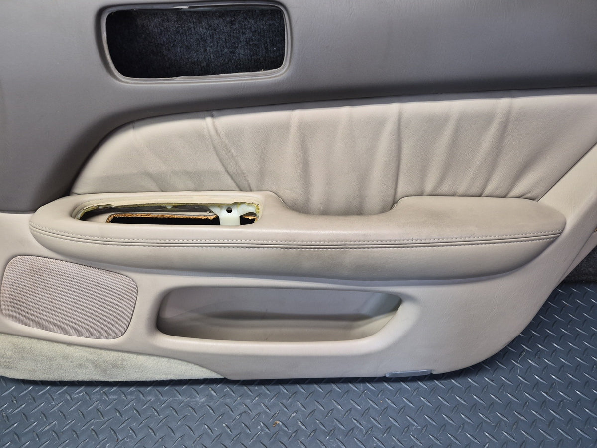 98-00 Lexus UCF20L LS400 Set of 2 Front Door Interior Trim Cover Panel Ivory OEM