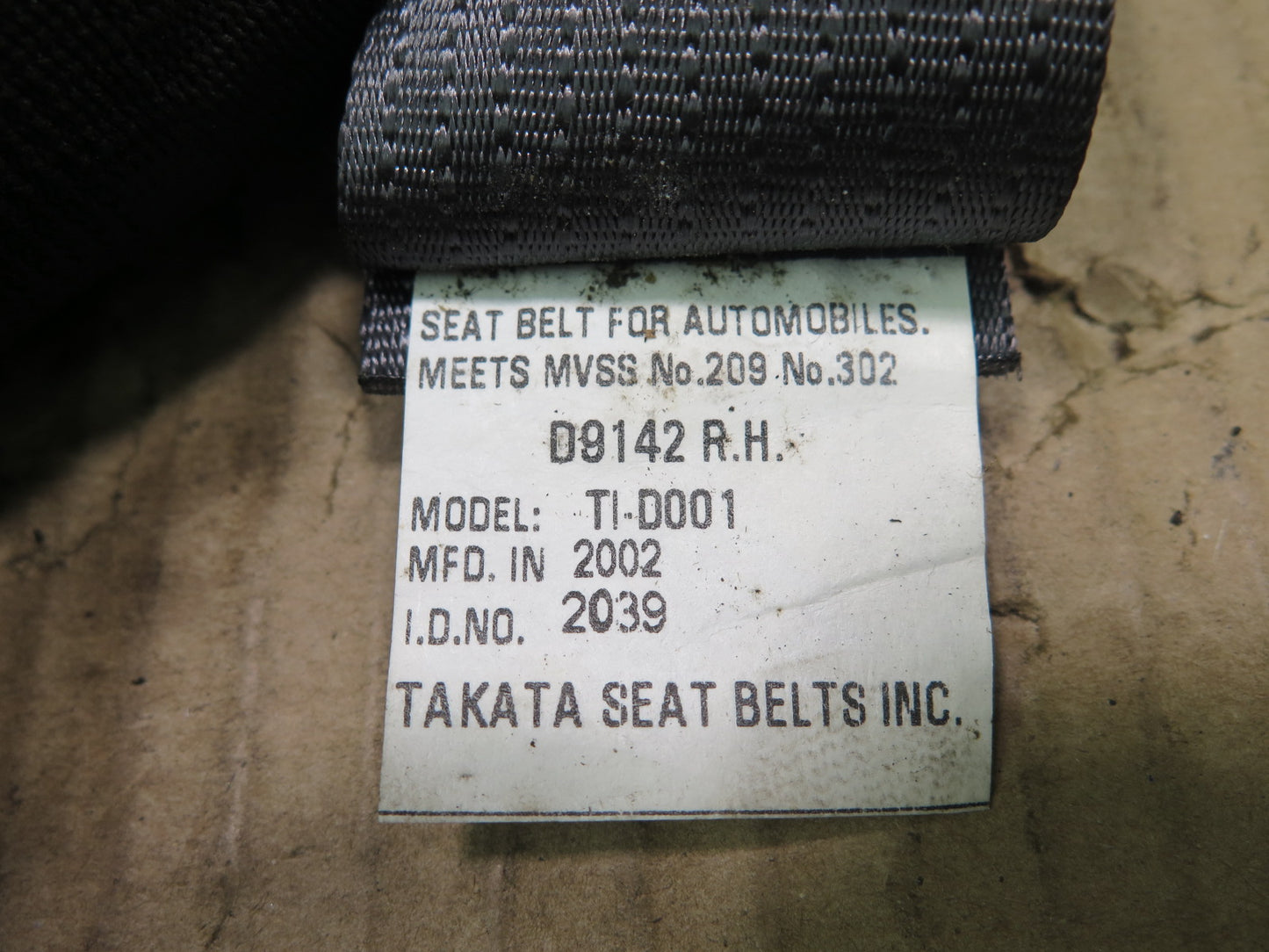 2002-2005 Ford Thunderbird Front Right Seat Belt Retractor OEM