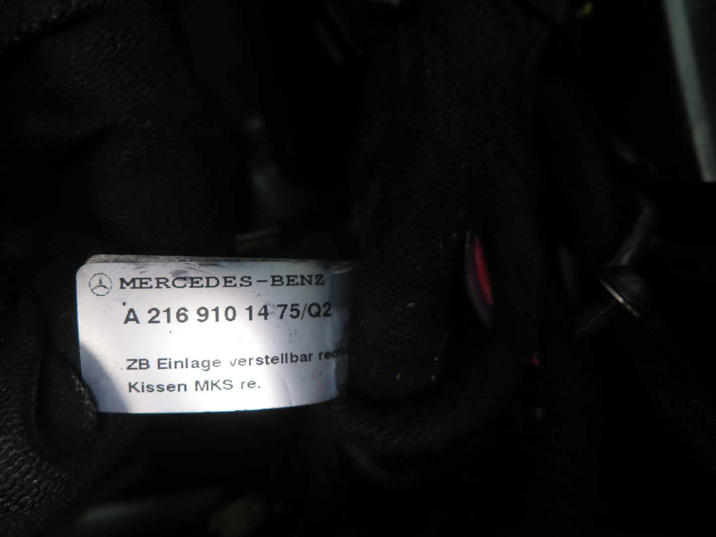 07-10 MERCEDES W216 FRONT RIGHT SEAT TRACK FRAME MOTOR DYNAMIC LUMBAR SET OEM