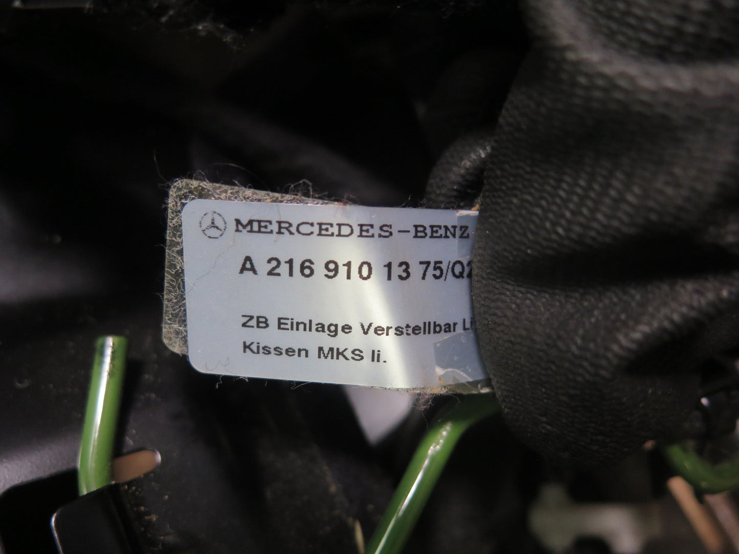 07-10 MERCEDES W216 FRONT LEFT SEAT TRACK FRAME MOTOR DYNAMIC LUMBAR SET OEM