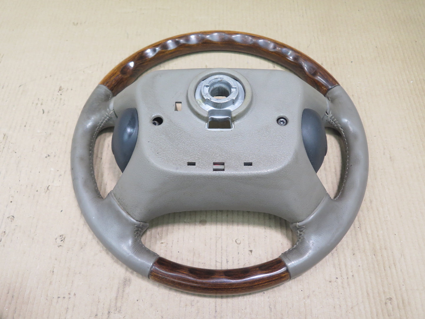 97-03 JAGUAR X100 XK8 LEATHER WOOD STEERING w/ CONTROLS OEM