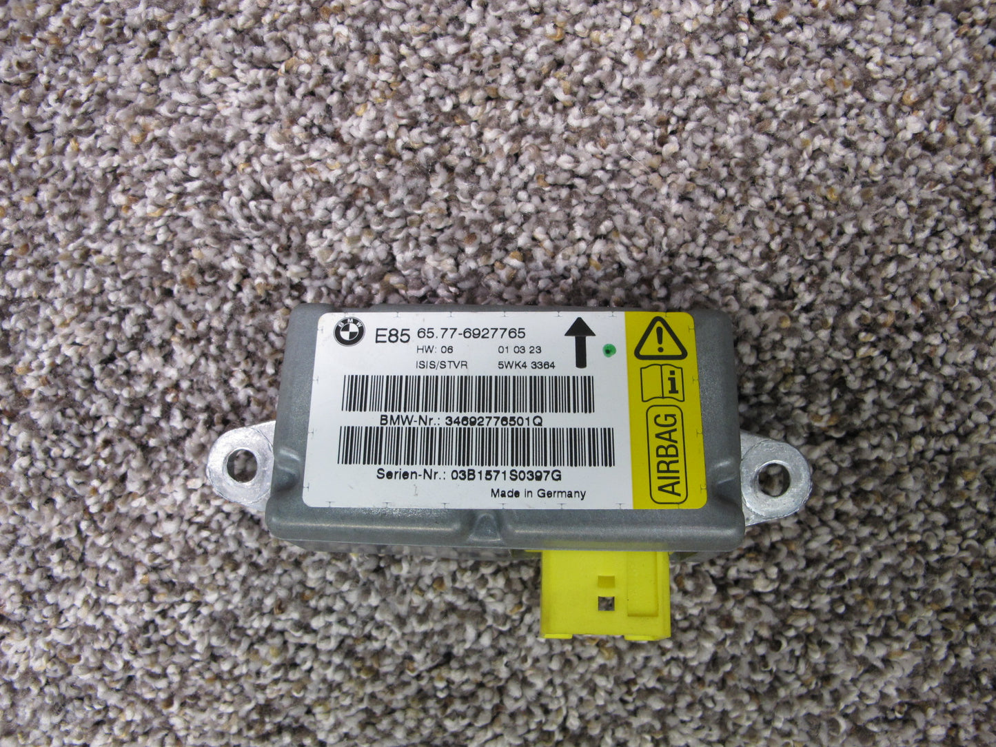 2003-2005 BMW Z4 E85 B-Pillar SRS Air Bag Control Module & Door Impact Sensors OEM