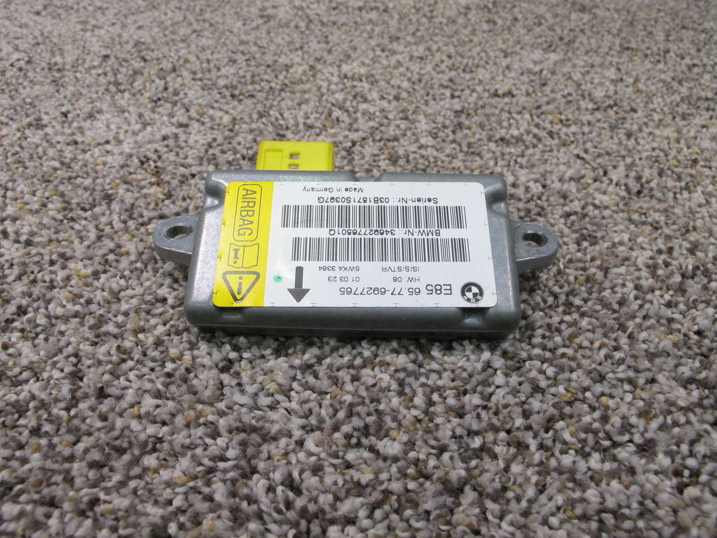 2003-2005 BMW Z4 E85 B-Pillar SRS Air Bag Control Module & Door Impact Sensors OEM