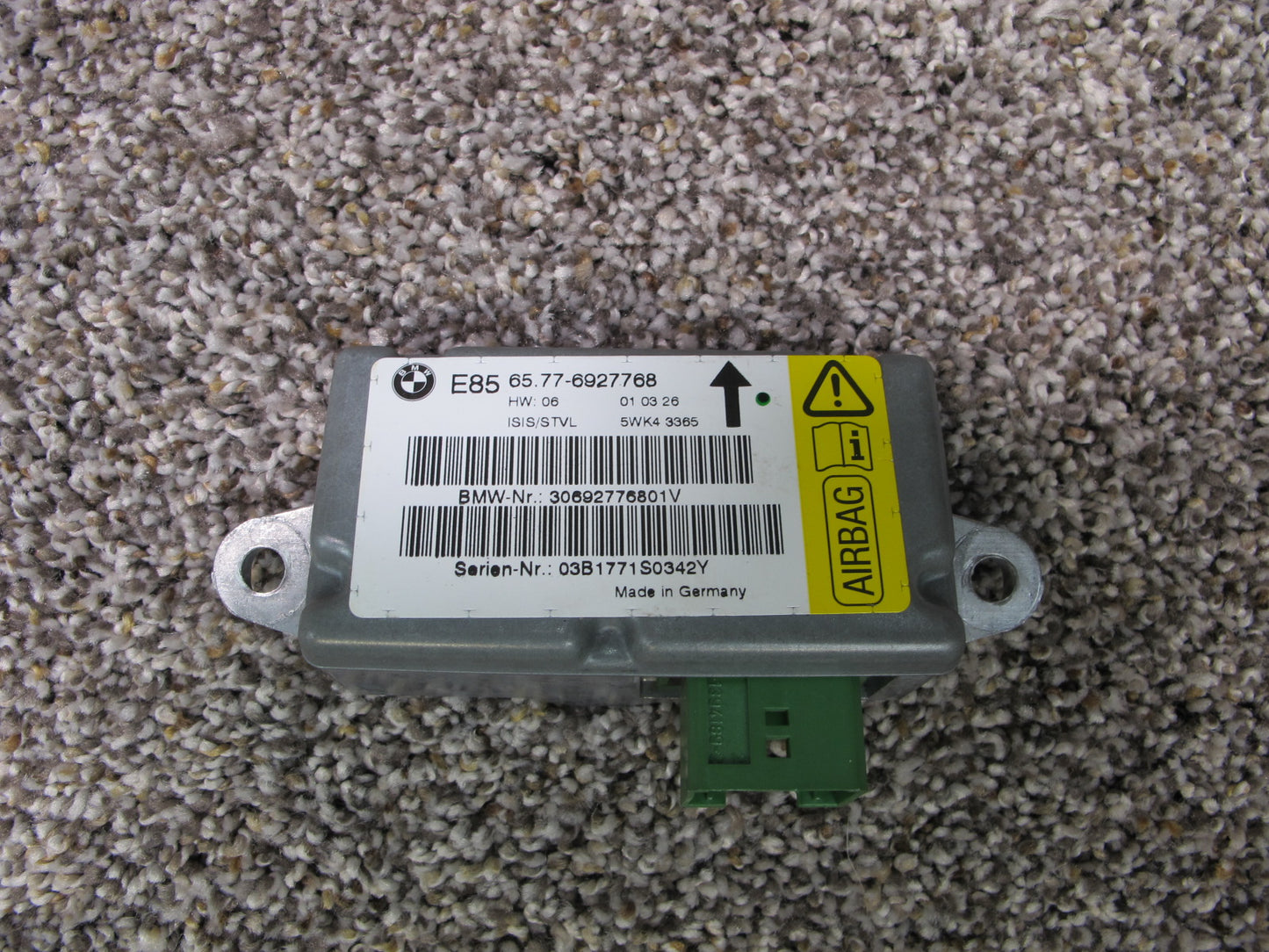 2003-2005 BMW Z4 E85 B-Pillar SRS Air Bag Control Module & Door Impact Sensors OEM