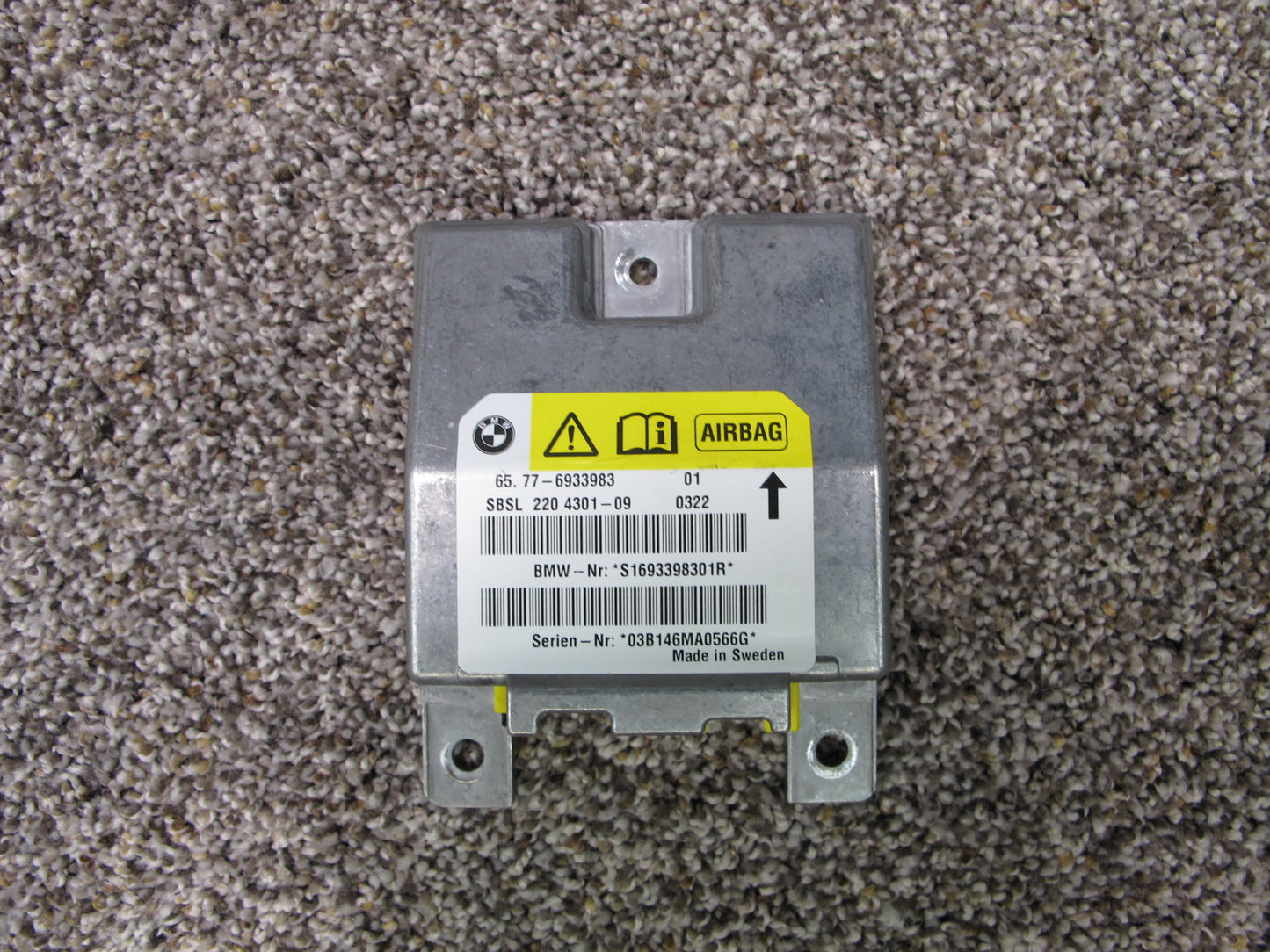 2003-2005 BMW Z4 E85 B-Pillar SRS Air Bag Control Module & Door Impact Sensors OEM