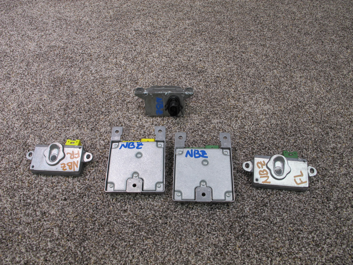 2003-2008 BMW Z4 E85 B-Pillar Left and Right SRS Air Bag Control Module & Door Impact Sensors OEM