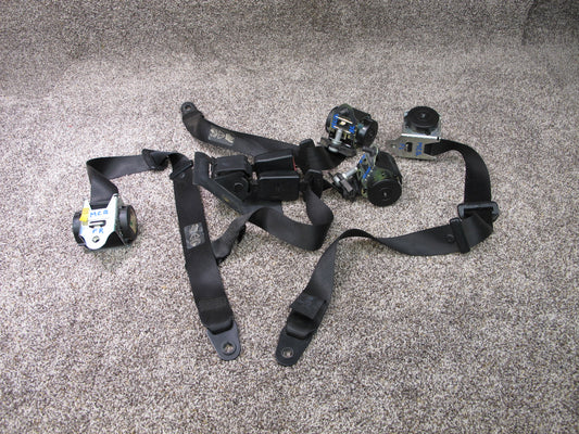 02-08 MINI R50 R53 R52 FRONT REAR SEATBELT RETRACTOR W/ REAR DUAL SEATBELT BUCKLE OEM