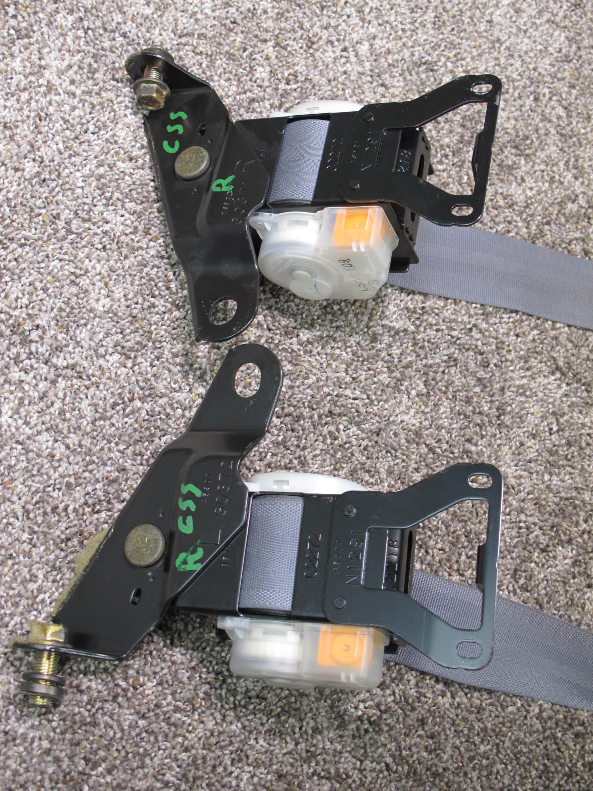 1993-1997 SUBARU SVX Rear Left & Right Seat Belt Set OEM
