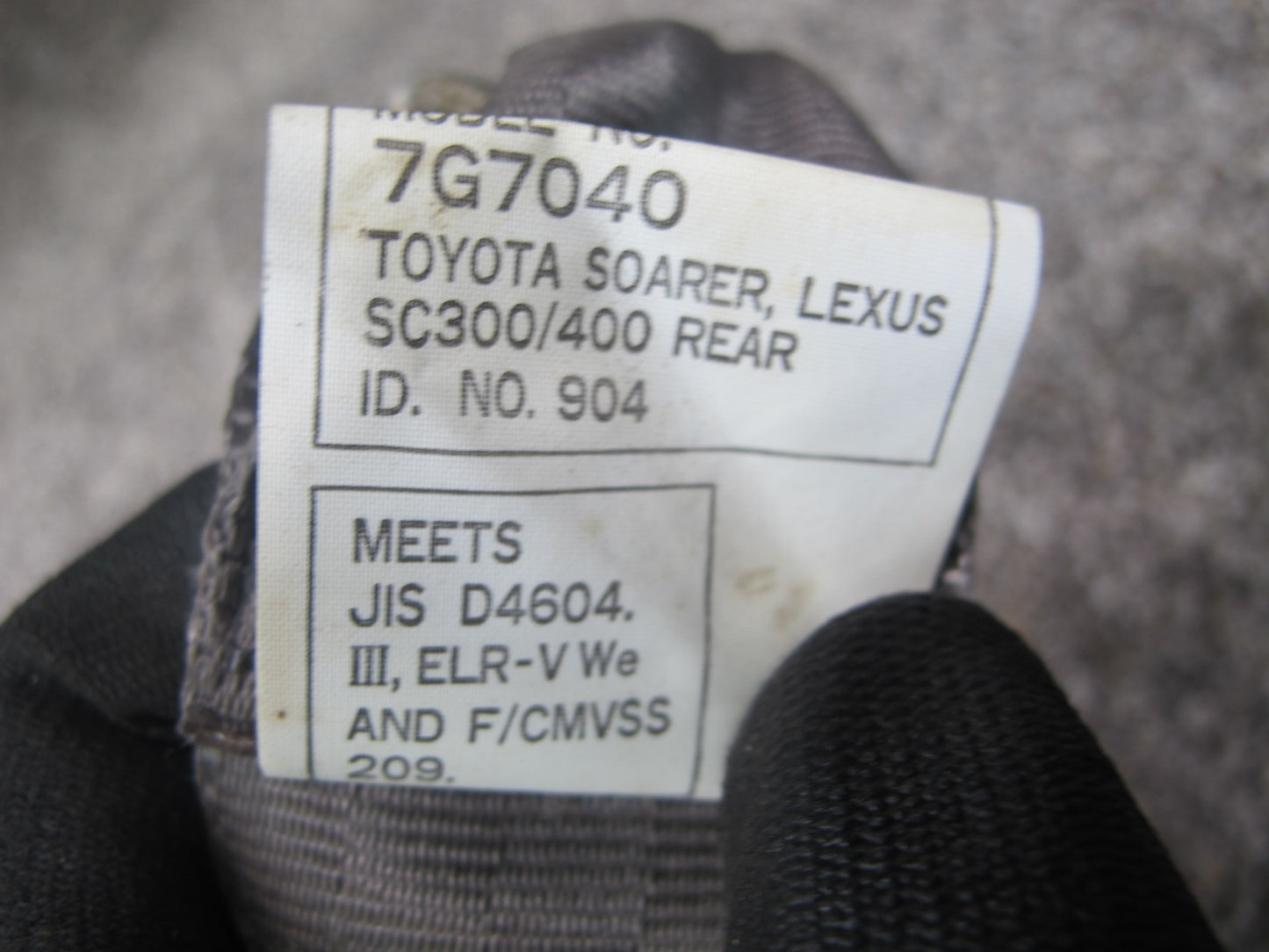 92-00 LEXUS SC400 SC300 REAR LEFT & RIGHT SEATBELT RETRACTOR W/ BUCKLE OEM