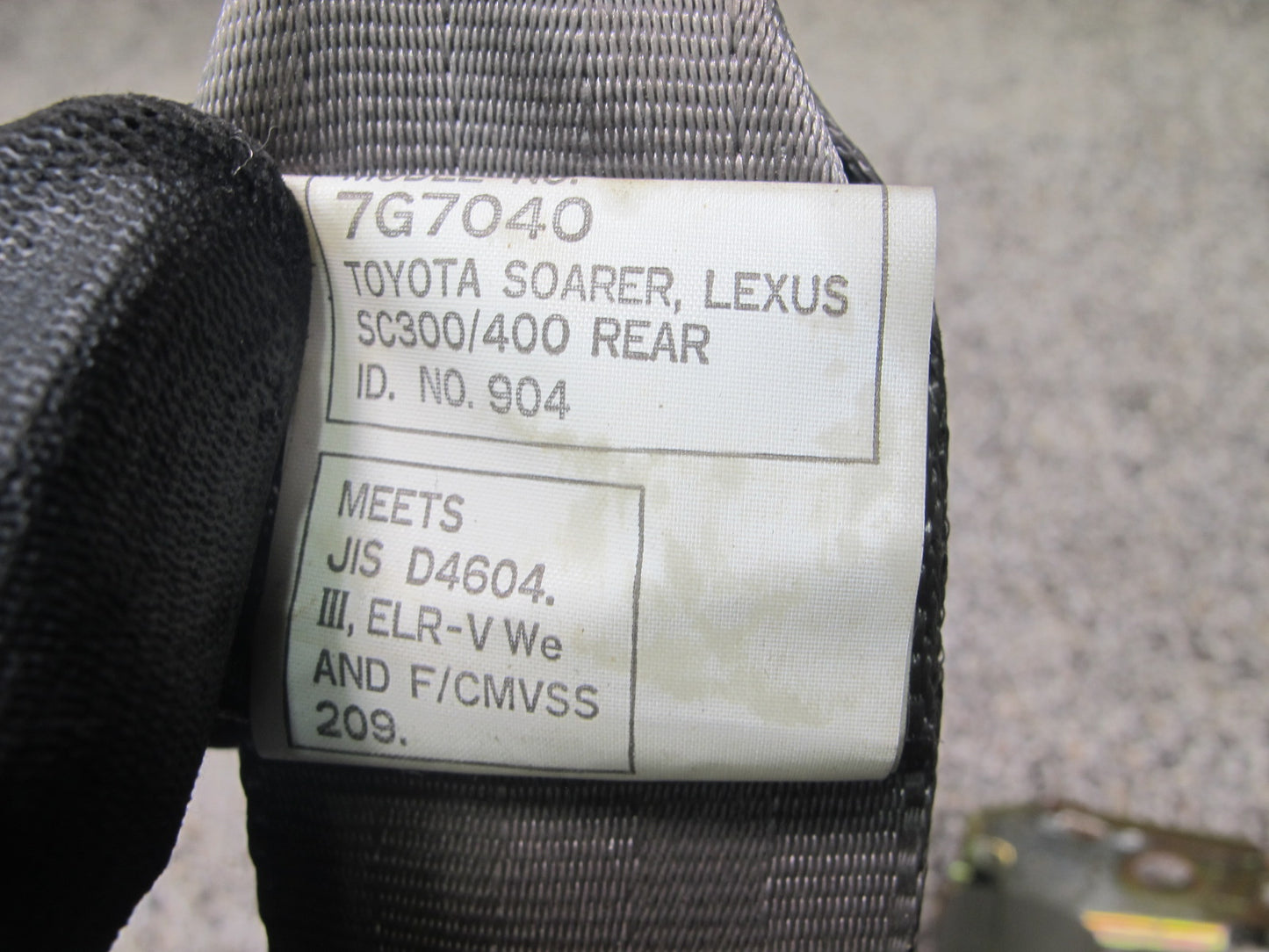 92-00 LEXUS SC400 SC300 REAR LEFT & RIGHT SEATBELT RETRACTOR W/ BUCKLE OEM