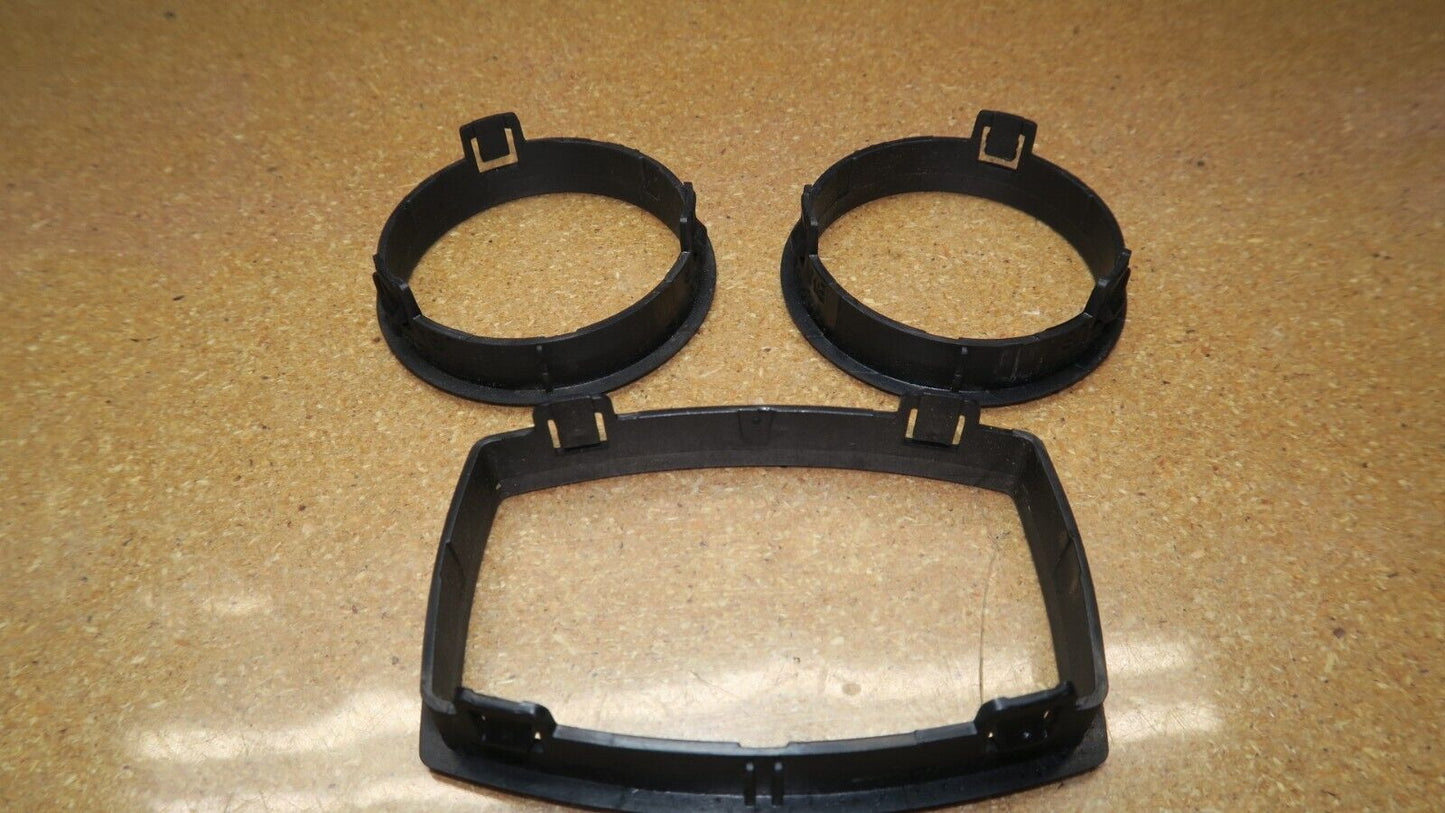 03-08 BMW E85 Z4 A/C Heater Climate Control Bezel Trim Cover Frame Set of 3