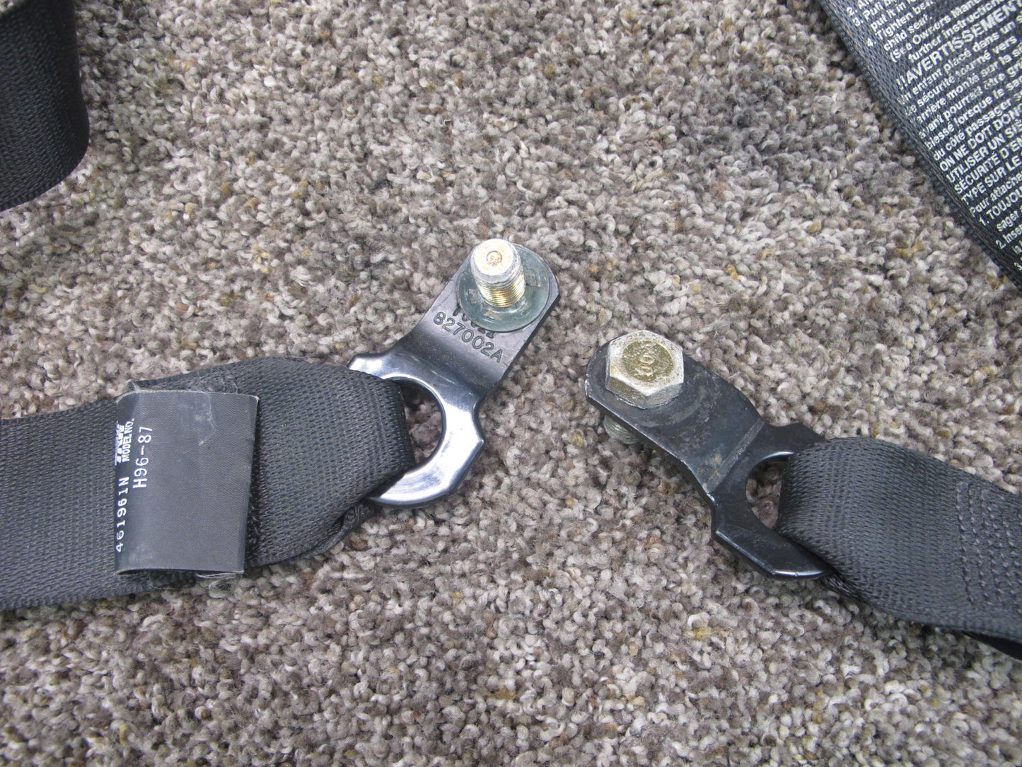 96-02 BMW Z3 E36 ROADSTER SET OF 2 RIGHT & LEFT SEATBELT RETRACTOR OEM