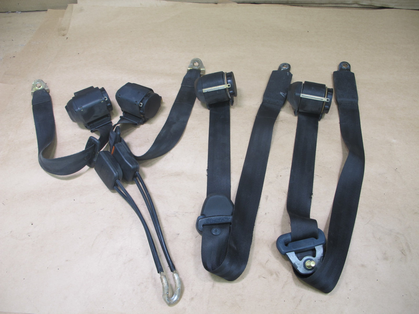 1979-1993 VW Volkswagen Golf Cabriolet Front & Rear Seat Belt Set OEM