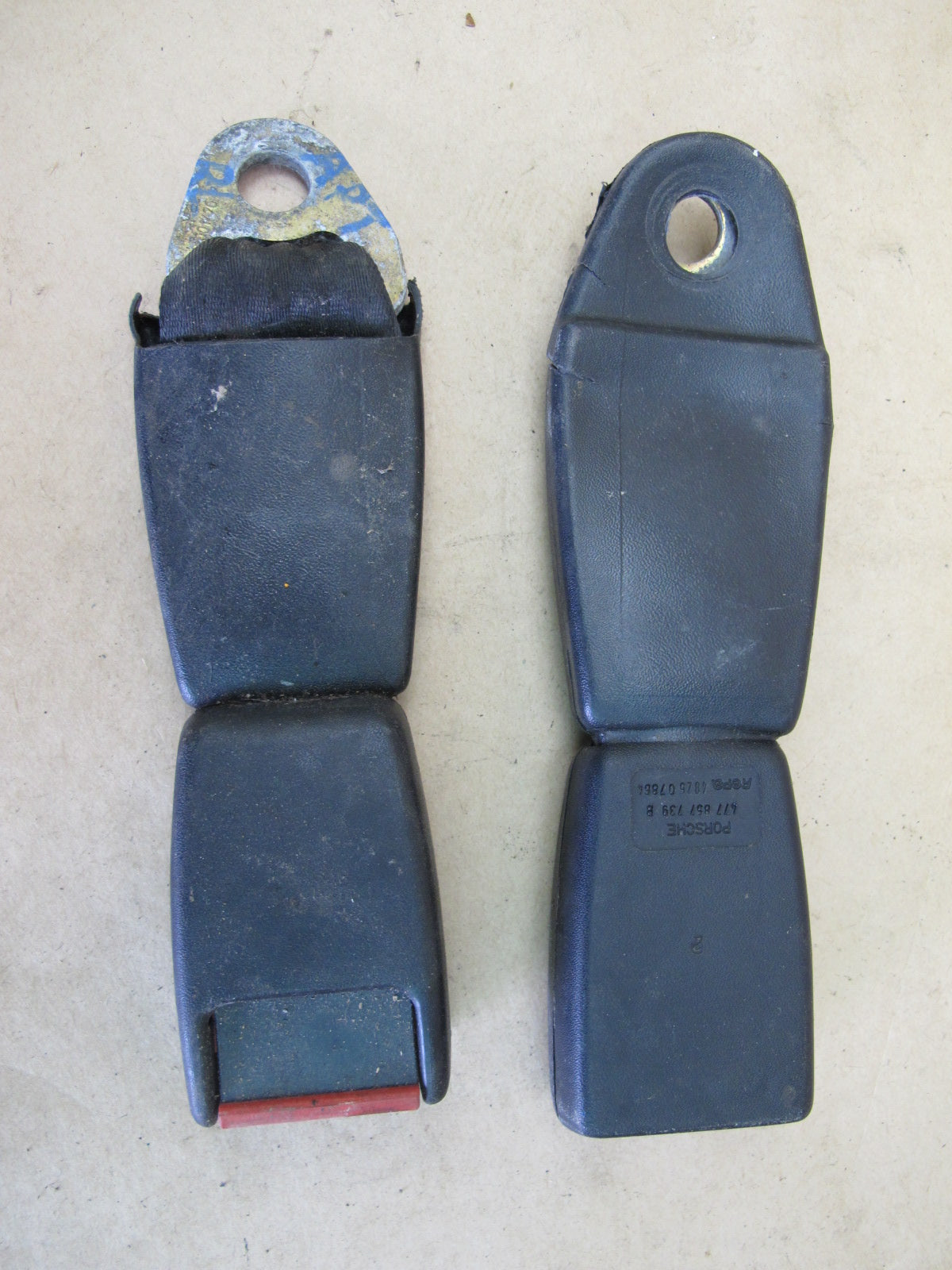 85-88 PORSCHE 944 7pcs SEATBELT RETRACTORS & SEATBELT BUCKLE SET OEM