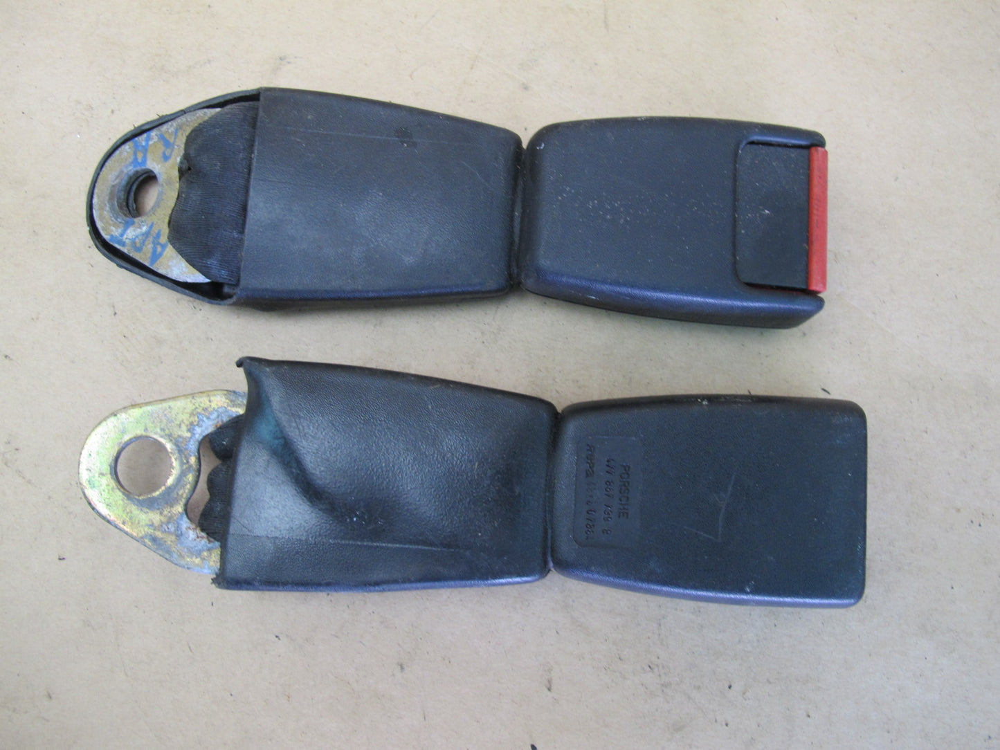 85-88 PORSCHE 944 7pcs SEATBELT RETRACTORS & SEATBELT BUCKLE SET OEM