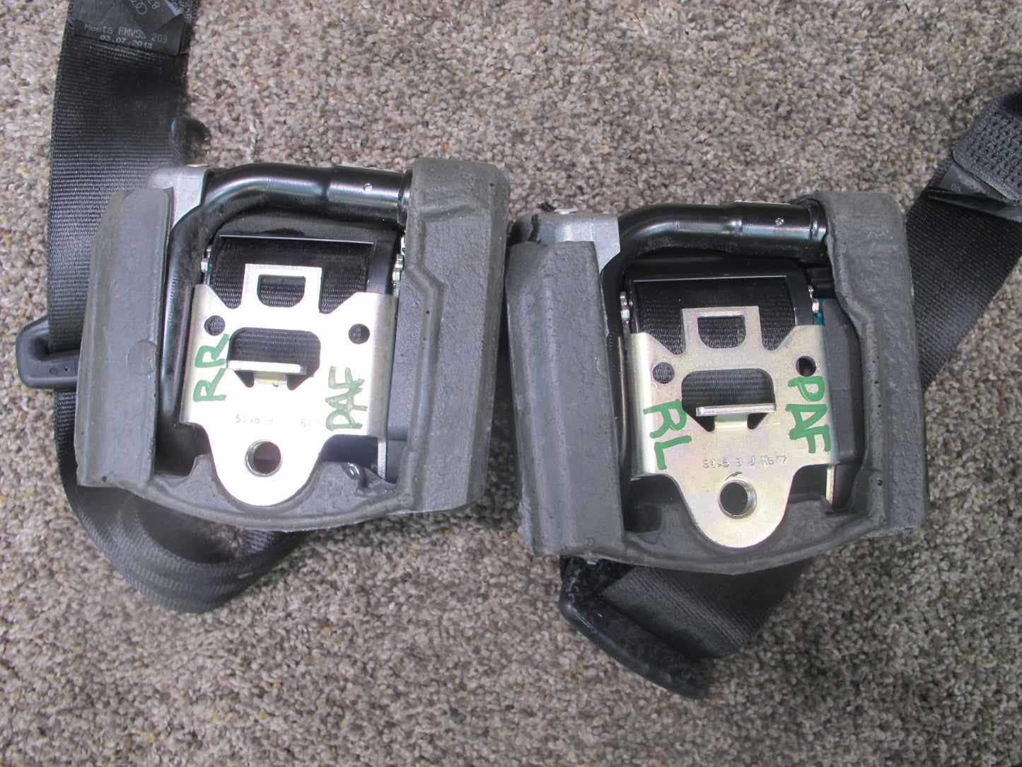 10-16 AUDI A4 S4 SET OF 4 FRONT & REAR SEATBELT RETRACTORS OEM