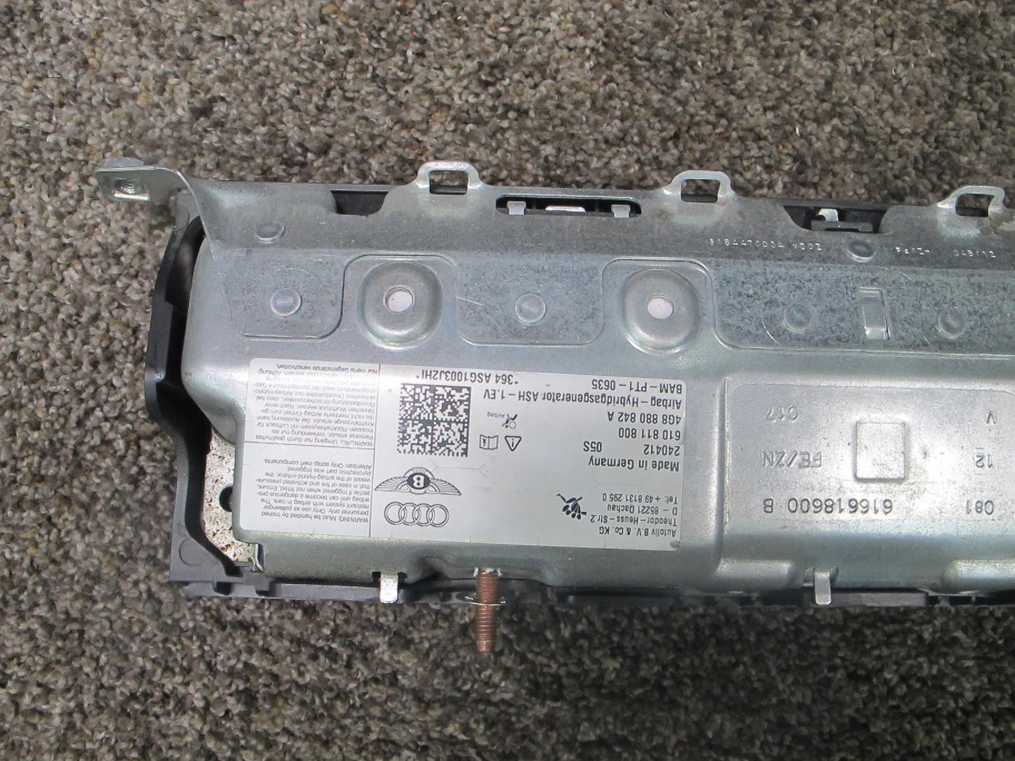 2011-2018 Audi A7 Front Right Passenger Air Bag Set OEM