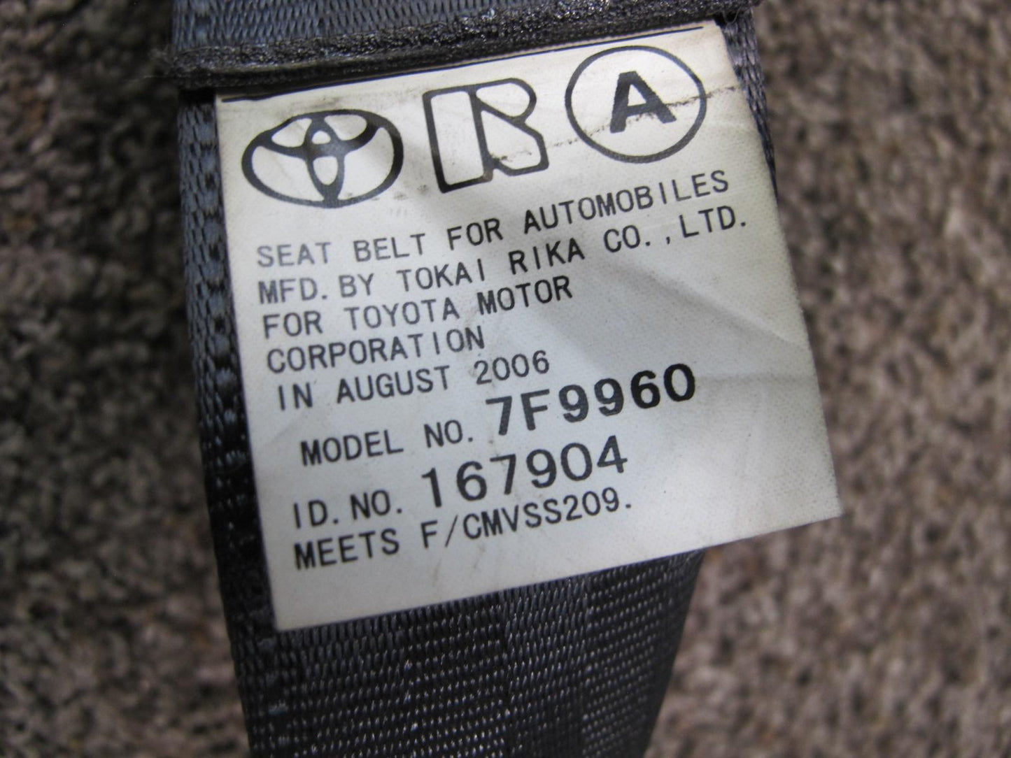 2004-2006 Scion xB Rear Left and Right Seat Belts OEM