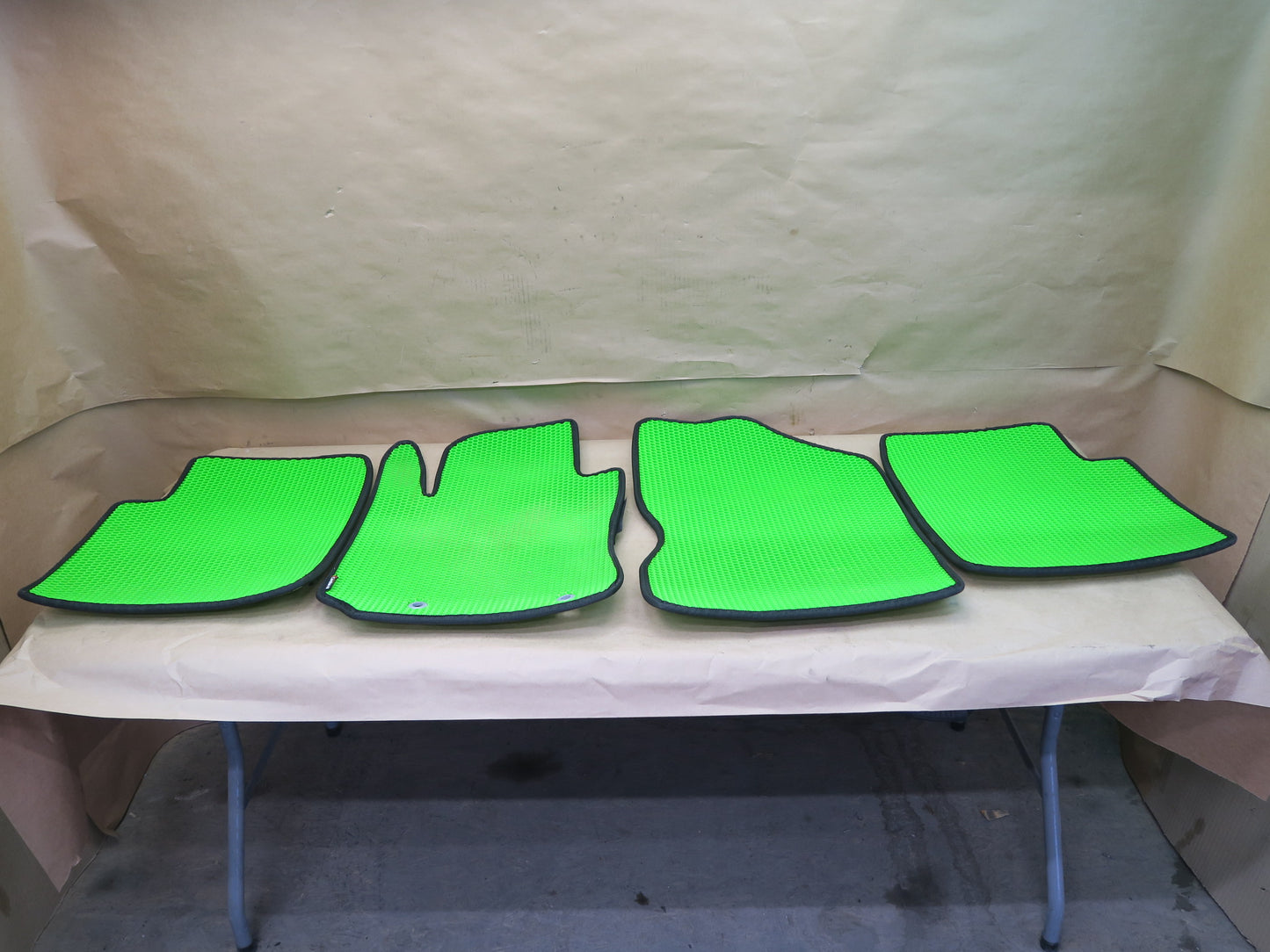 2004-2006 Scion xB Custom Fit All Weather EVA Floor Mats 1st and 2nd Row Green
