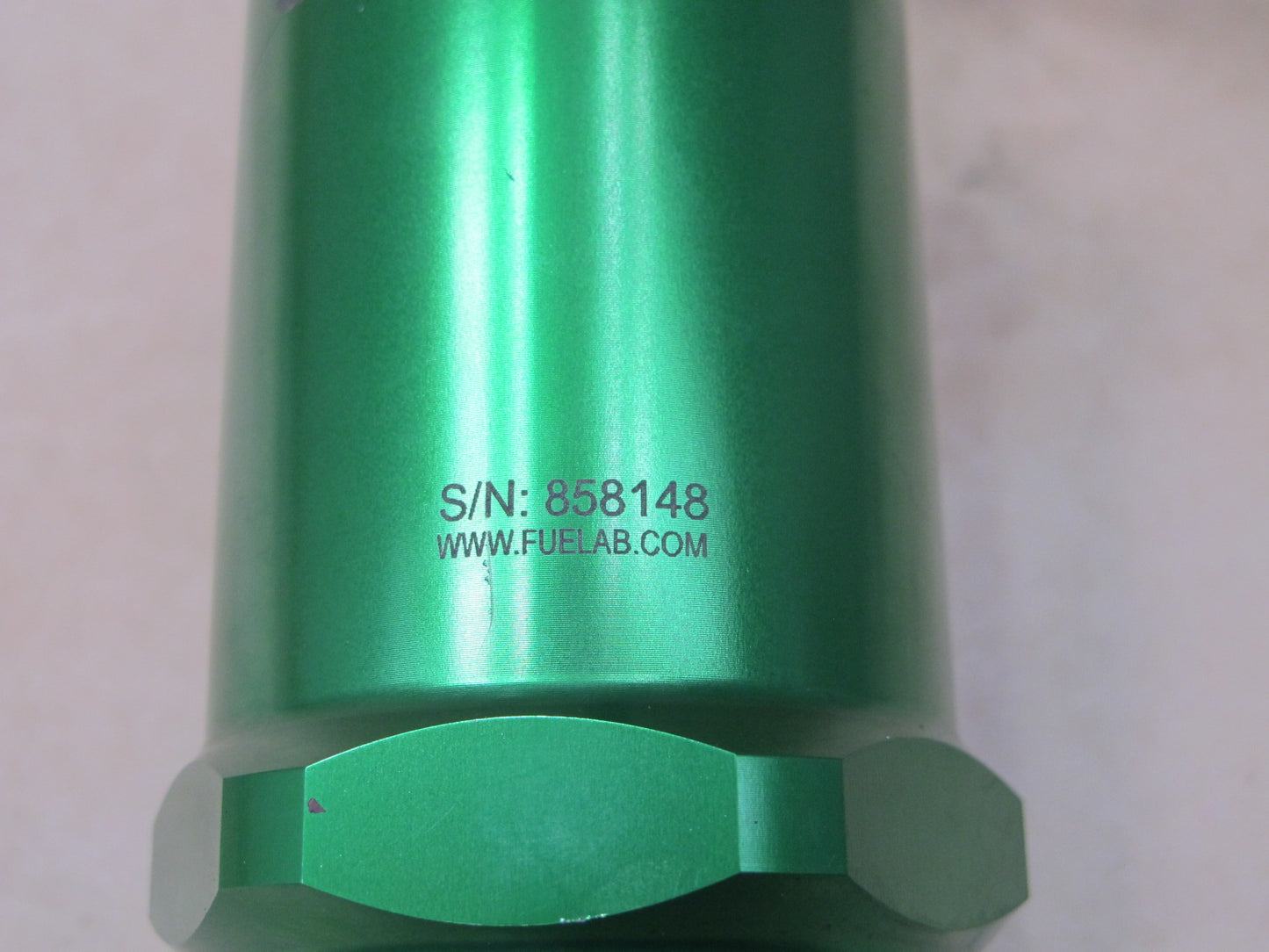 Fuelab In-line Fuel Filter S/N: 858148 Green
