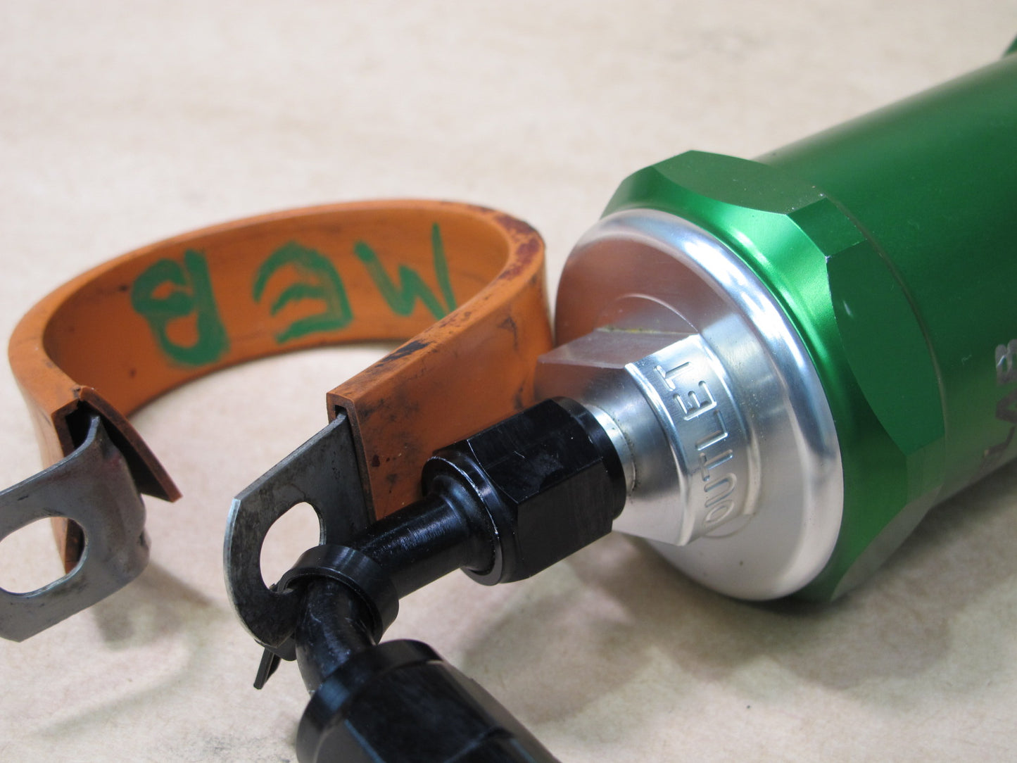 Fuelab In-line Fuel Filter S/N: 858148 Green