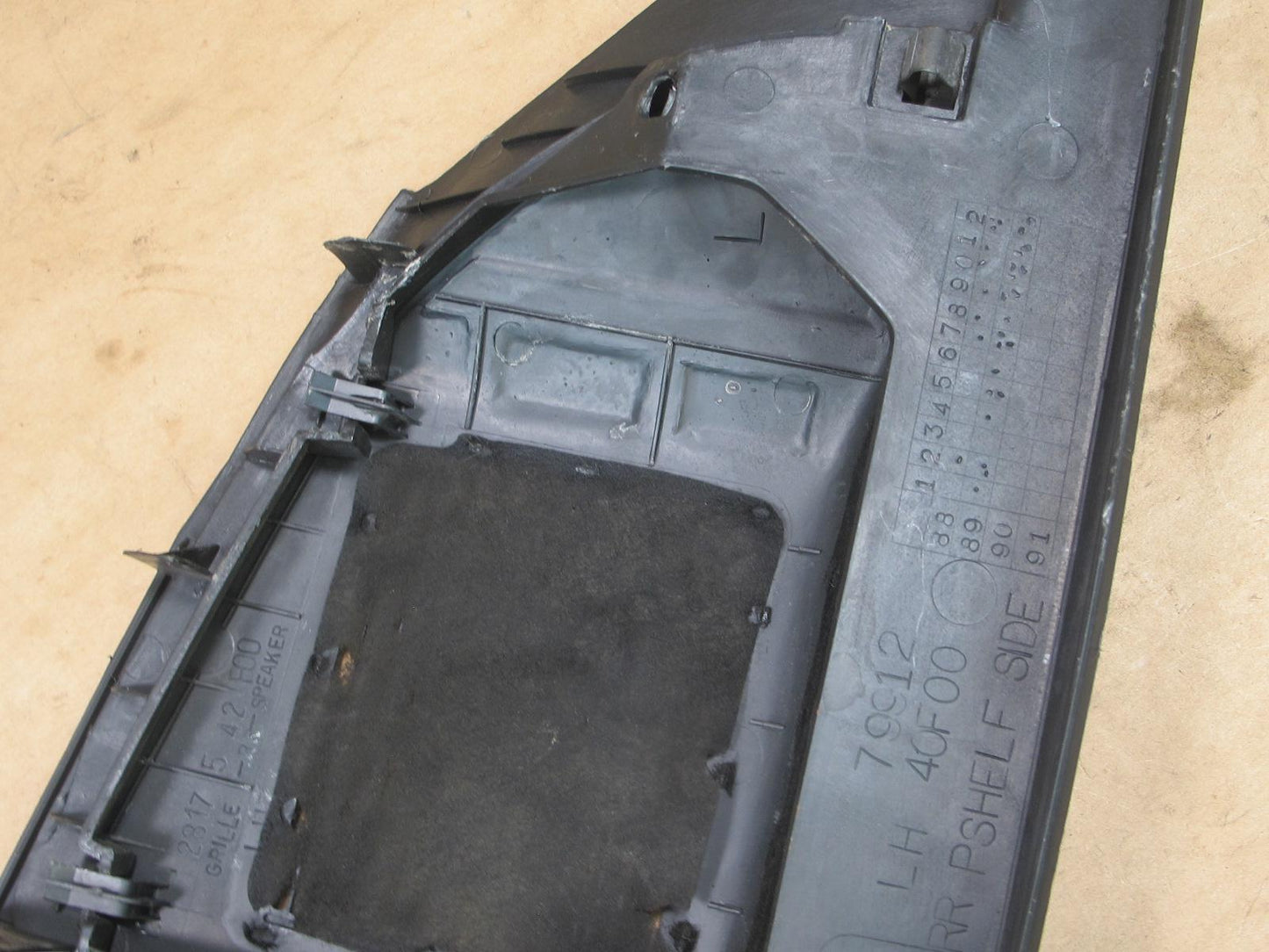 1989-1991 Nissan 240SX S13 Left & Right Rear Speaker Cover Trim OEM