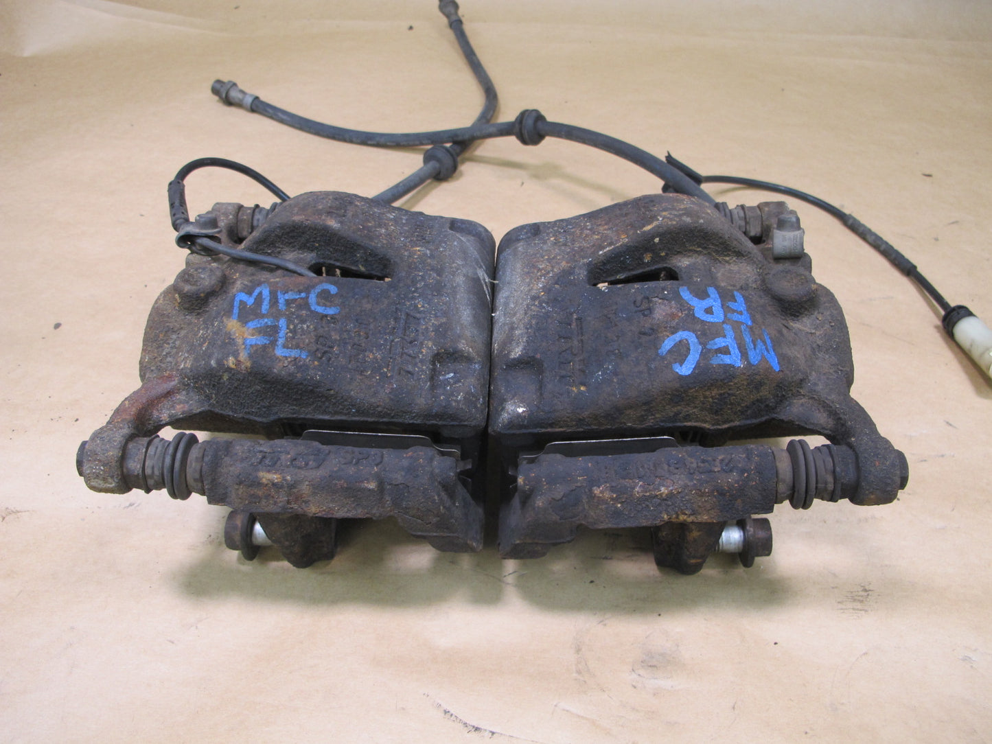 11-16 MINI COOPER S R61 R60 COUNTRYMAN SET OF 2 FRONT BRAKE CALIPER OEM