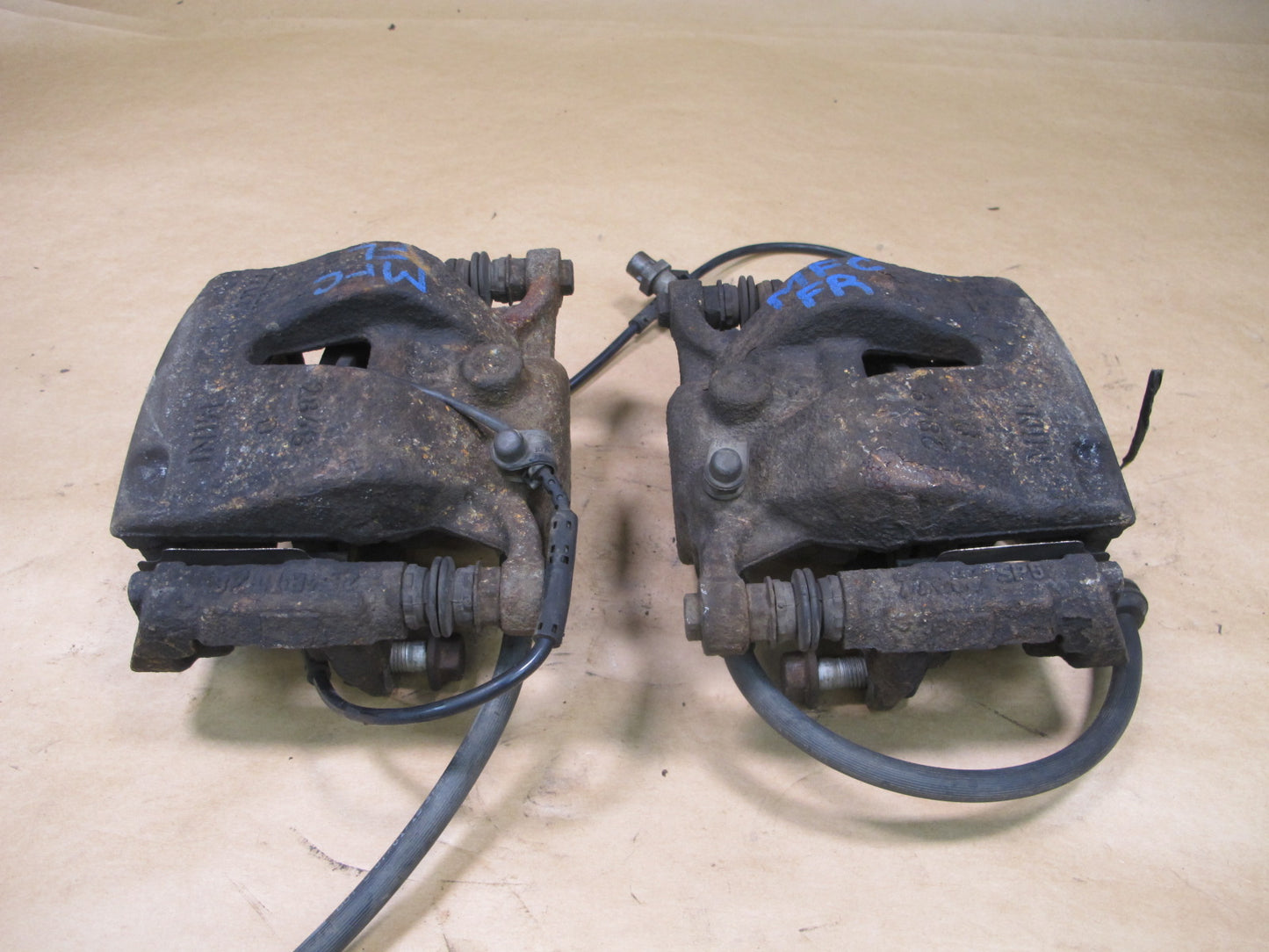 11-16 MINI COOPER S R61 R60 COUNTRYMAN SET OF 2 FRONT BRAKE CALIPER OEM