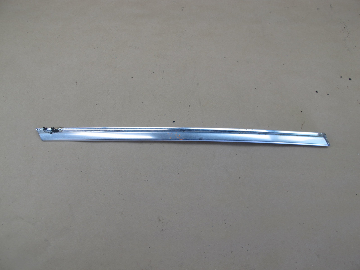 73-85 MERCEDES R107 WINDSHIELD DOOR CHROME TRIM MOLDING SET OEM