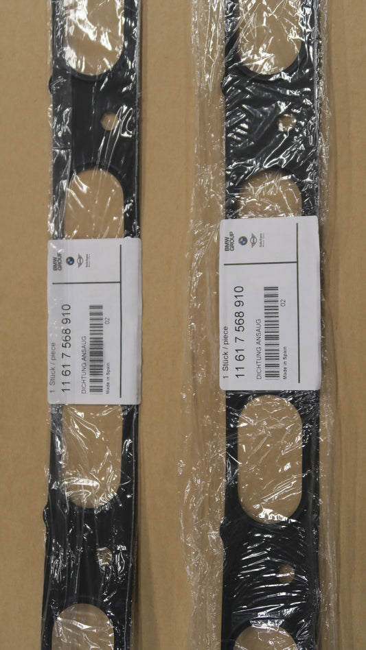 03-08 BMW E65 E66 N73 760i NTAKE MANIFOLD TO CYLINDER HEAD GASKET STEEL SET OEM