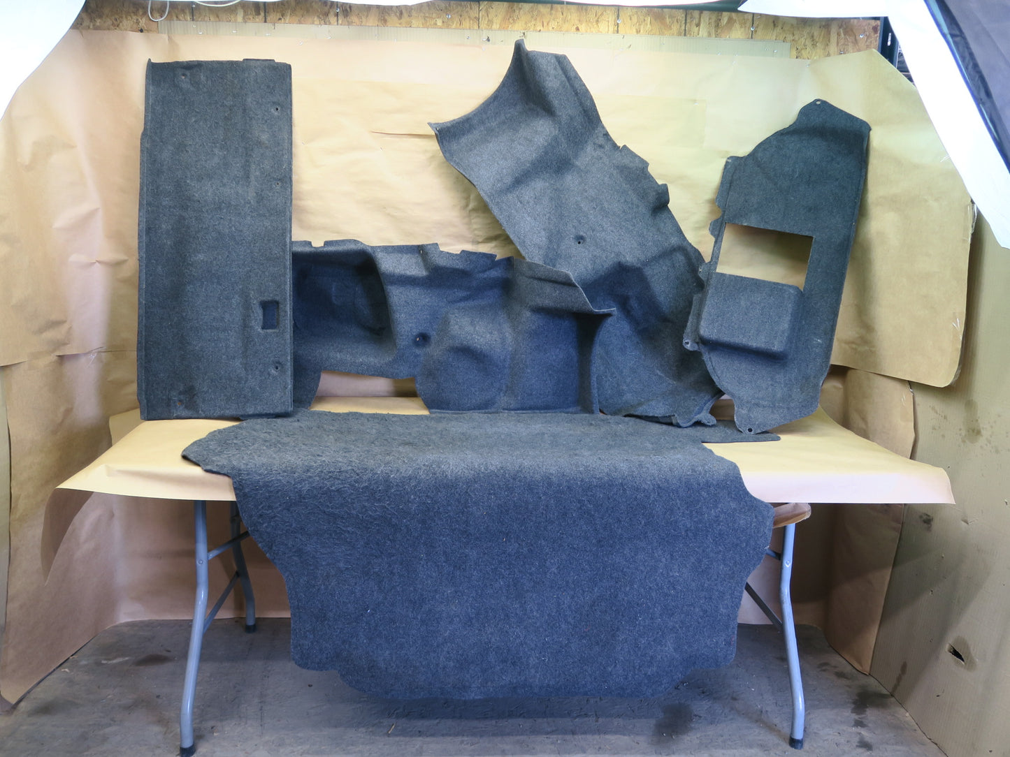 92-96 LEXUS ES300 REAR TRUNK INNER INTERIOR CARPET SIDE PANEL COVER SET OF 5 OEM