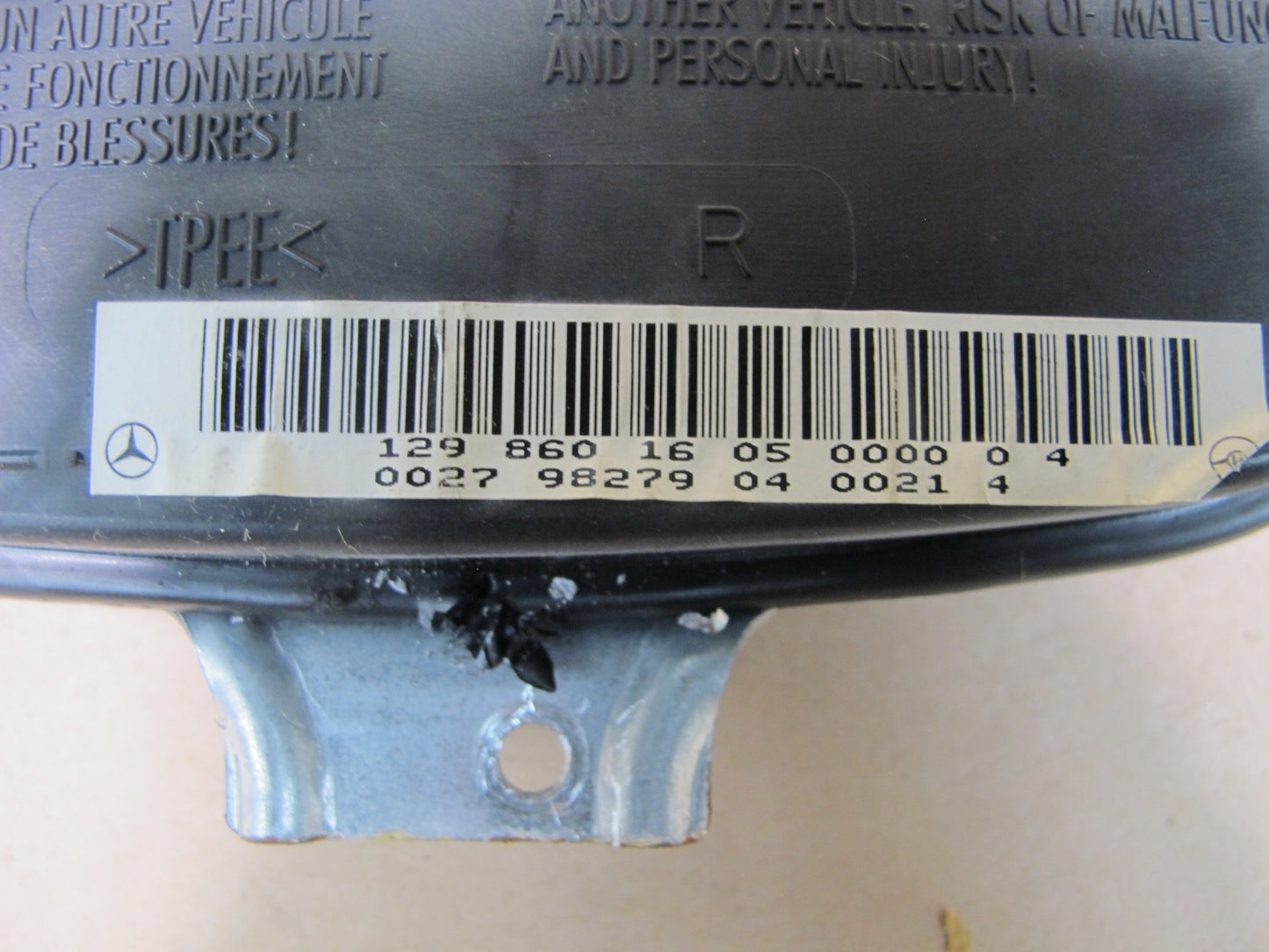 96-02 MERCEDES R129 SL500 FRONT RIGHT PASSENGER SIDE DOOR SRS AIRBAG OEM