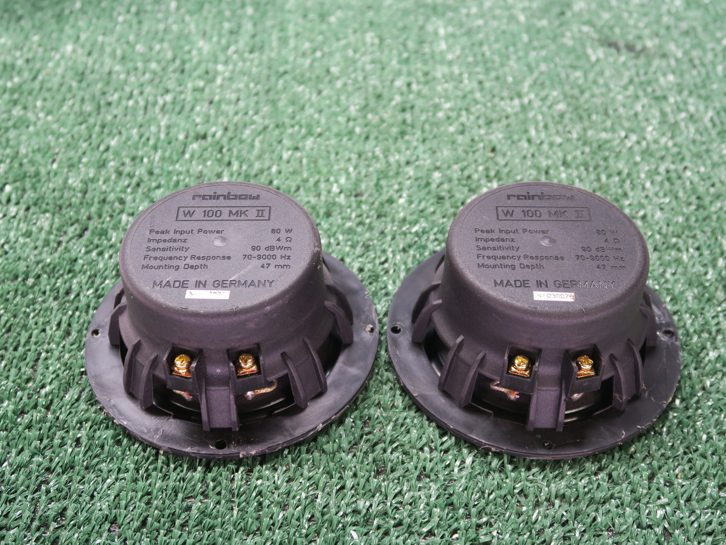 Rainbow Audio w 100 MK 2 80W  Mid Range Speakers Pair Made in Germany