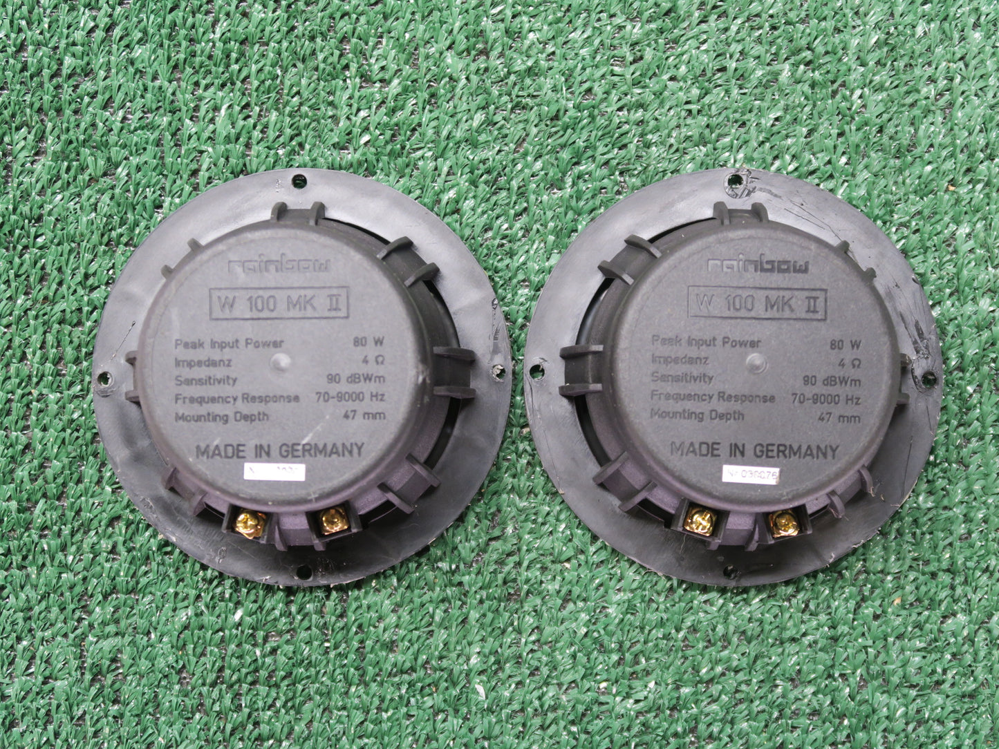 Rainbow Audio w 100 MK 2 80W  Mid Range Speakers Pair Made in Germany