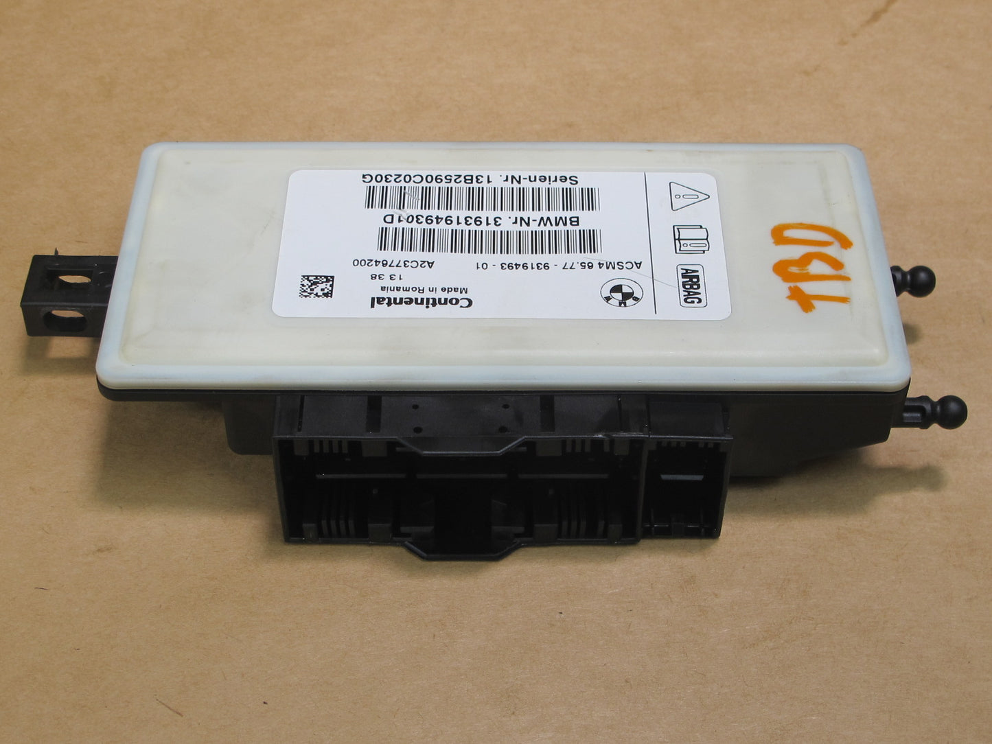 12-16 BMW F30 F31 F34 3-SERIES SRS AIRBAG CONTROL MODULE UNIT 9319493 OEM