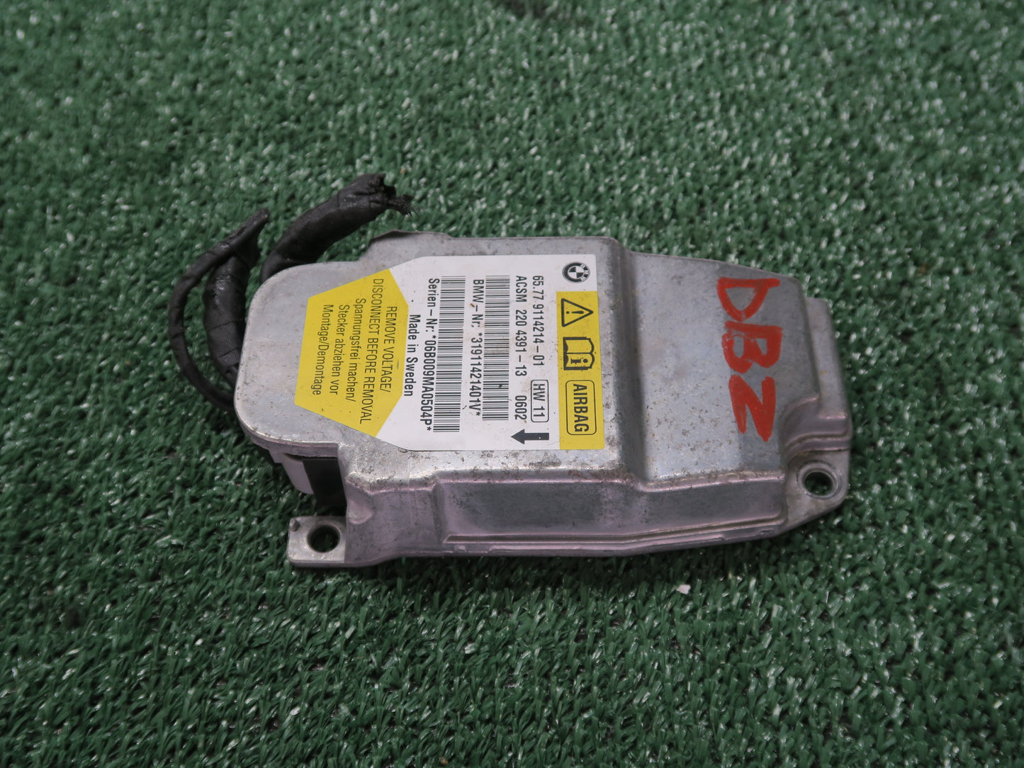 06-08 BMW E85 E86 Z4 SRS AIRBAG CONTROL MODULE UNIT 9114214 OEM