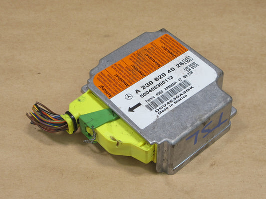 03-08 MERCEDES R230 SL500 SRS AIRBAG CONTROL MODULE UNIT A2308204026 OEM