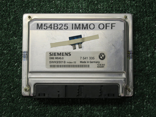 BMW X3 E83 Z4 E85 Engine Computer M54B25 Siemens MS45.0 EWS Delete Immo OFF