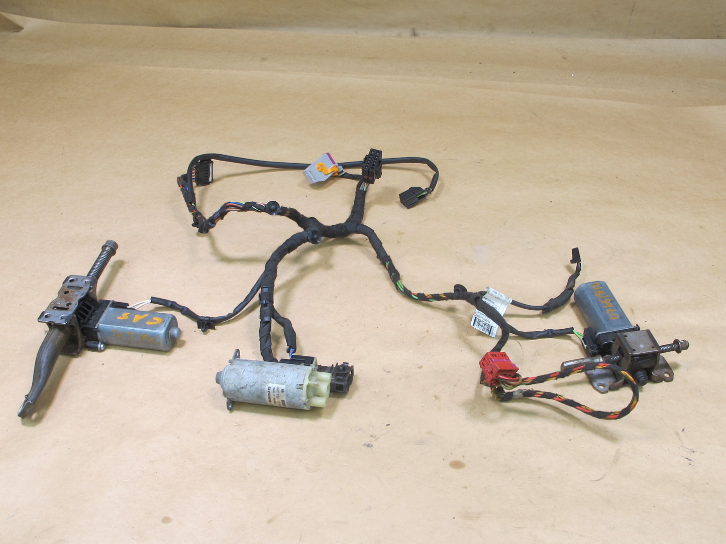 12-18 AUDI C7 A6 FRONT LEFT DRIVER SEAT MOTOR & FRAME WIRING HARNESS SET OEM