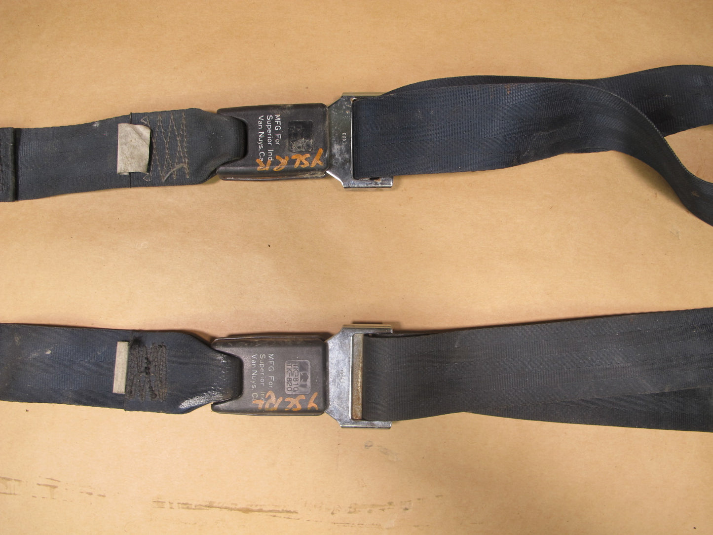 81-85 MERCEDES R107 380SL REAR RIGHT & LEFT SIDE SEATBELT RETRACTOR SET OEM