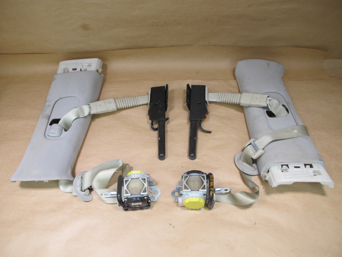 13-15 INFINITI JX35 QX60 FRONT RIGHT & LEFT SIDE SEATBELT RETRACTOR B PILLAR PANEL SET OEM