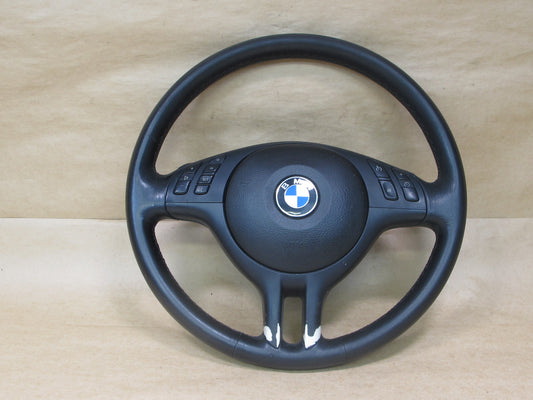 01-06 BMW E46 FRONT LEFT DRIVER SIDE STEERING WHEEL W/ SRS AIRBAG OEM