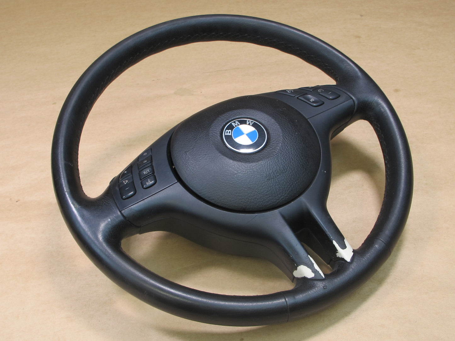 01-06 BMW E46 FRONT LEFT DRIVER SIDE STEERING WHEEL W/ SRS AIRBAG OEM