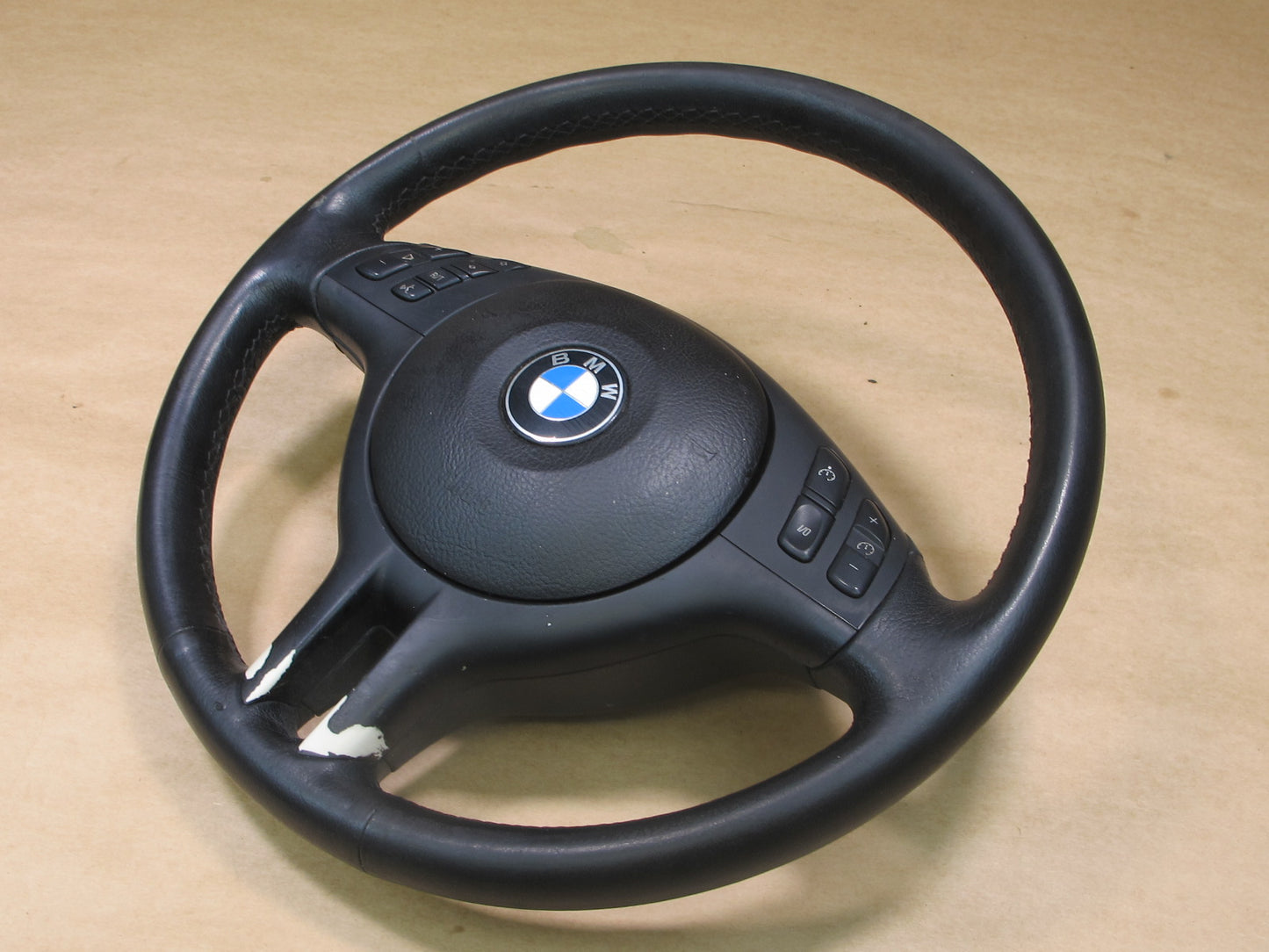 01-06 BMW E46 FRONT LEFT DRIVER SIDE STEERING WHEEL W/ SRS AIRBAG OEM