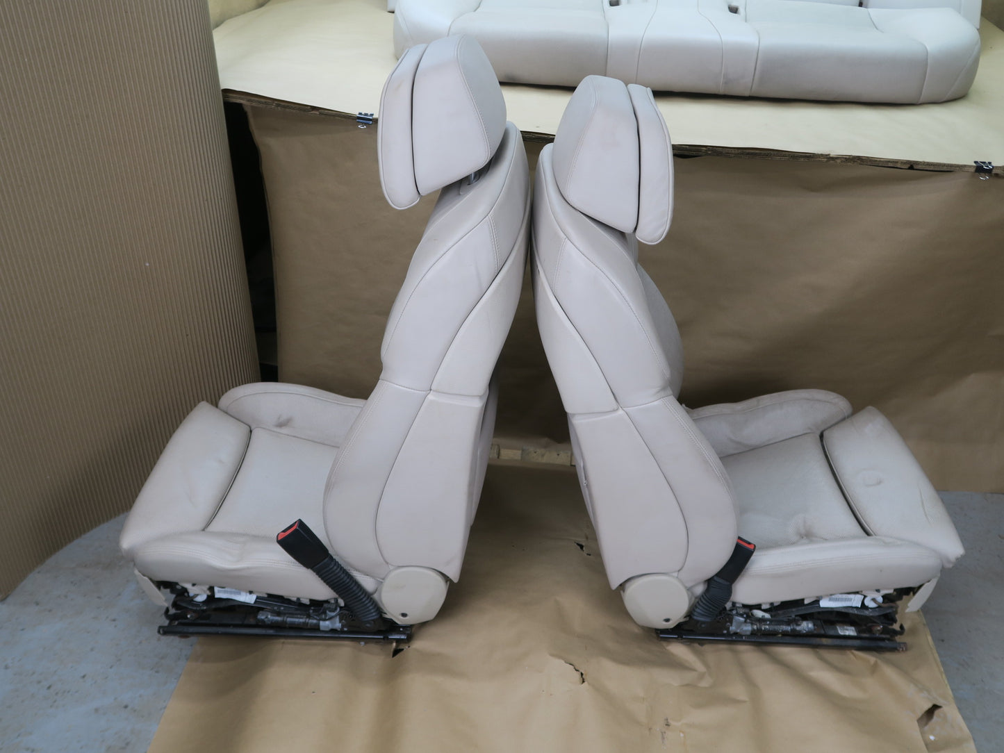 11-16 BMW F10 5-SERIES Front & Rear Leather Comfort Cooling Heating Seat Set Oyster