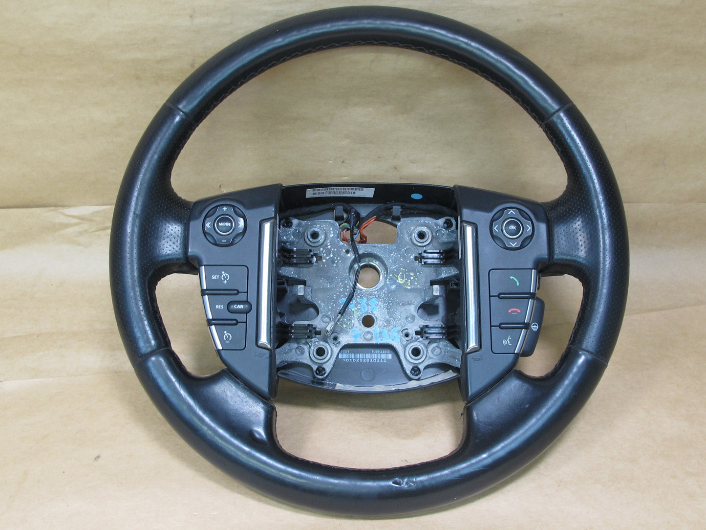 10-13 RANGE ROVER SPORT L320 STEERING WHEEL W/ CONTROLS LEATHER BLACK OEM