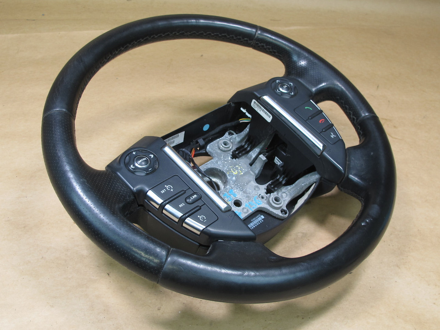 10-13 RANGE ROVER SPORT L320 STEERING WHEEL W/ CONTROLS LEATHER BLACK OEM