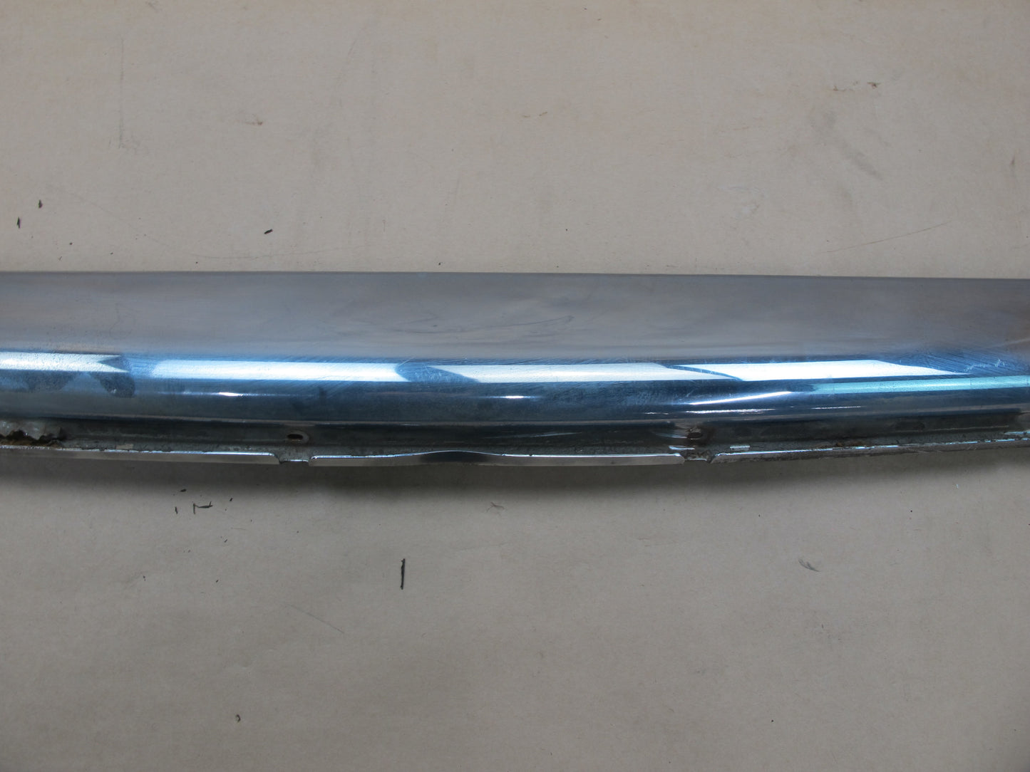 73-85 Mercedes R107 Rear Bumper Chrome Molding Panel Cover Set OEM