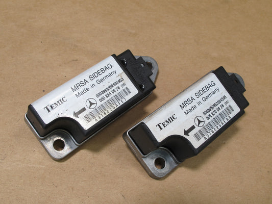 96-02 MERCEDES R129 SL-CLASS SAFETY CRASH IMPACT SRS AIRBAG SENSOR 2PCS OEM