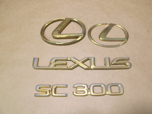 92-00 LEXUS JZZ31L SC300 FRONT & REAR EMBLEM LOGO BADGE SYMBOL SET OEM